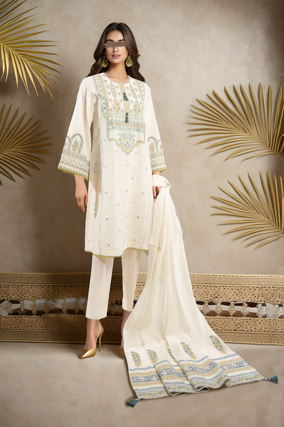 AY Textile Jacquard Yarn Suits Unstitched 3 Piece AYT23N AYJ-08 - Winter Collection main image 1