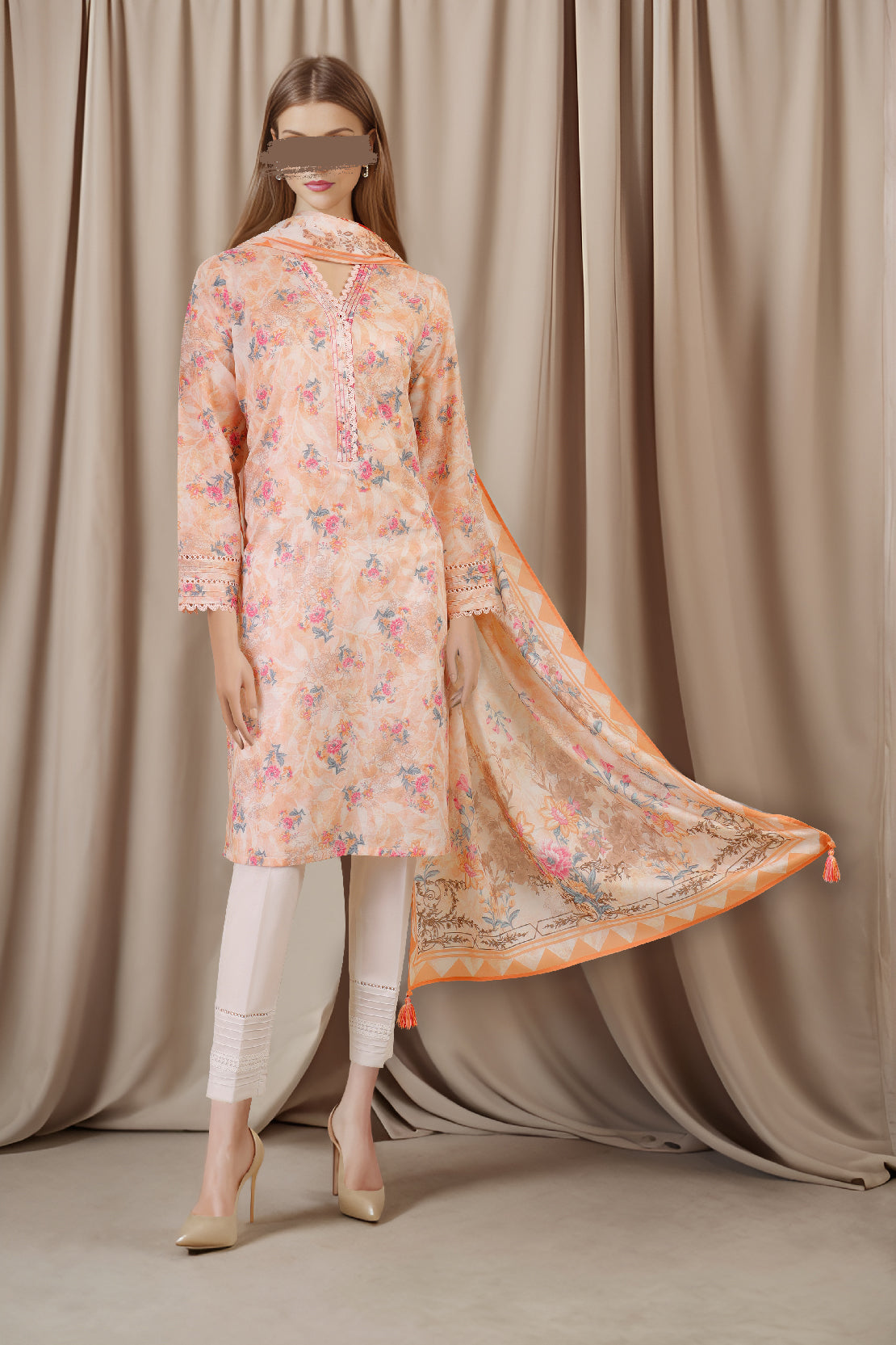 Unstitched Printed Lawn 2 Piece (Shirt/Dupatta) – Saya