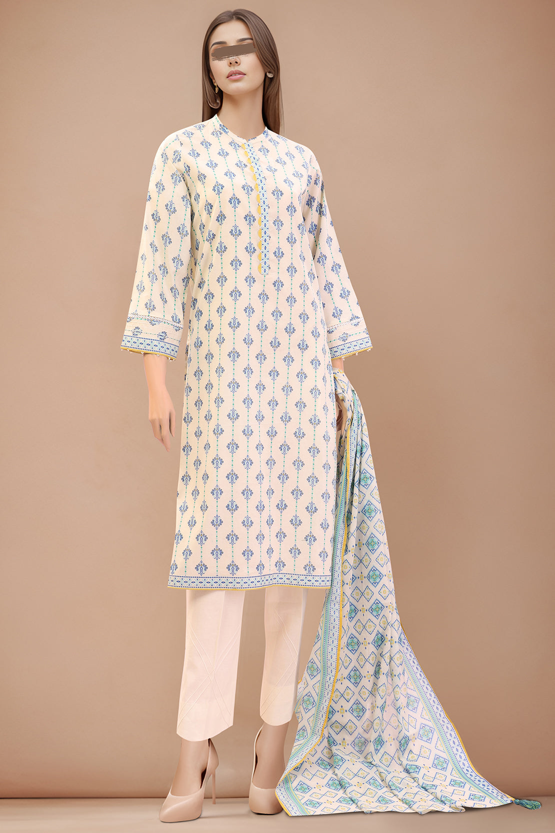 Unstitched Printed Lawn 2 Piece (Shirt/Dupatta) – Saya