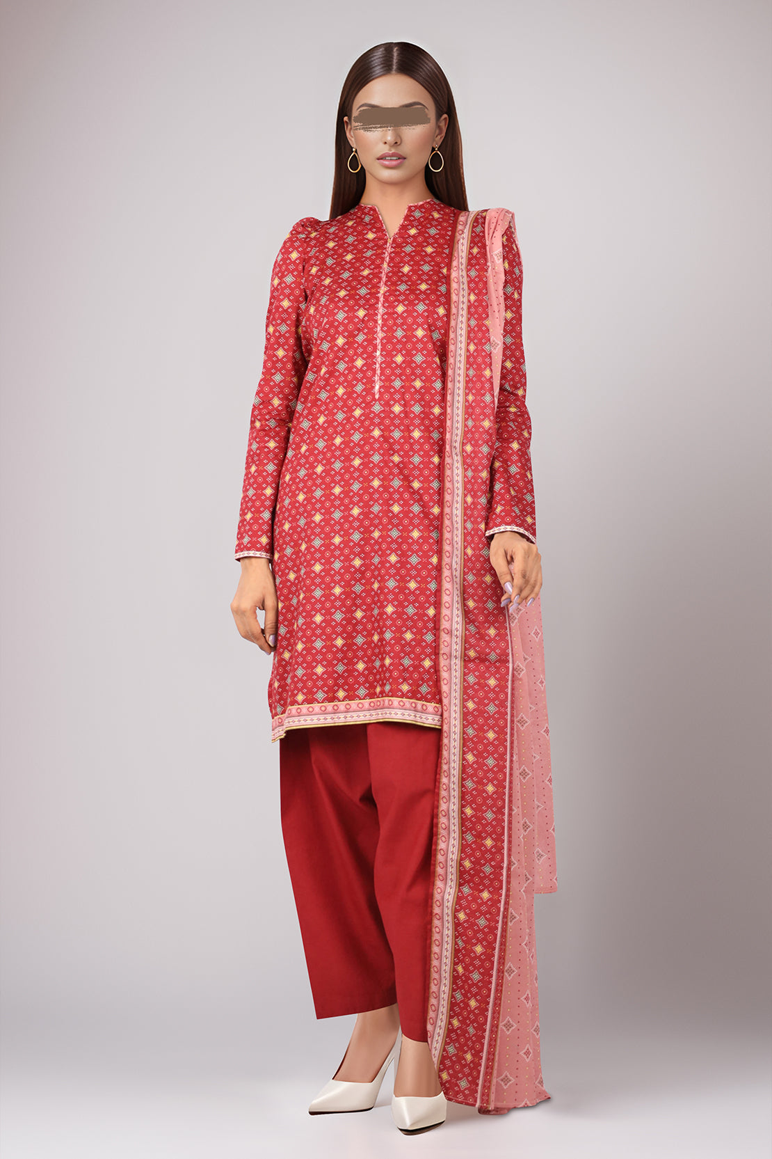 Rangeen Pret Dyed Sheesha Silk 3 Piece Haya