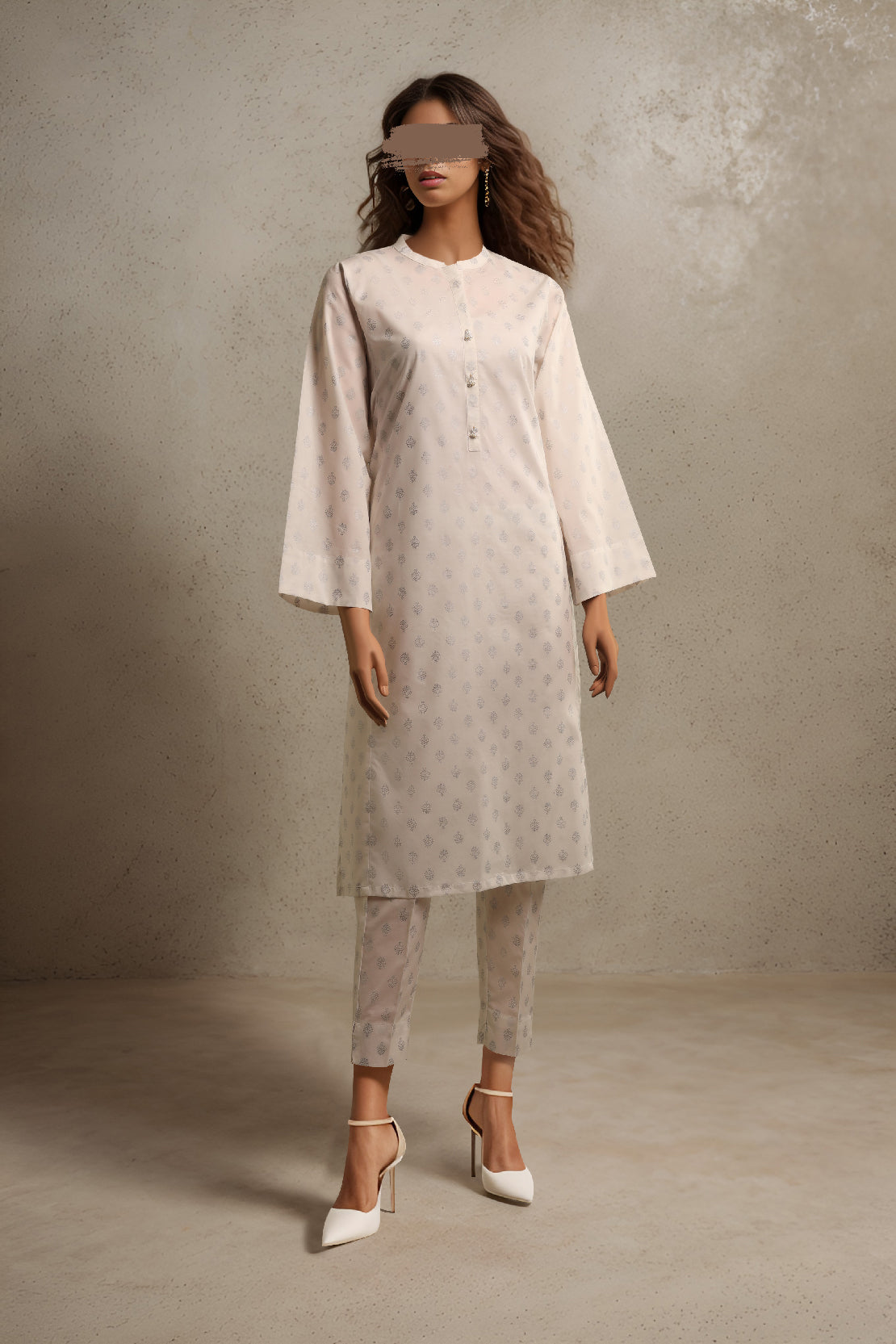 Sadabahar Embroidered Slub Chikankari Cambric Stitched 3 Piece Suit - Design-03 - SBD25LUXC - Green - Luxury Collection