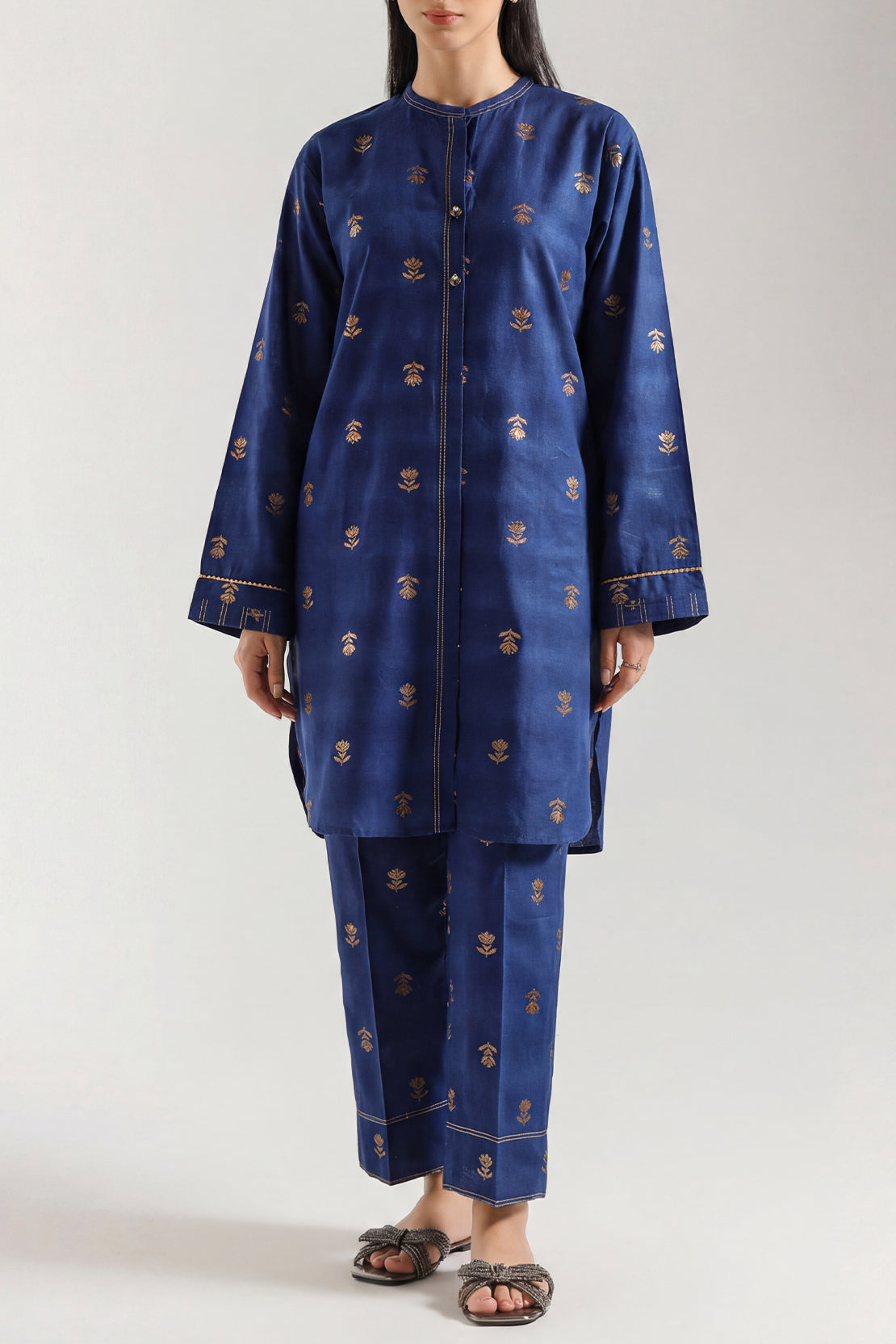 Jacquard Cotton Stitched Shirt – SAYA