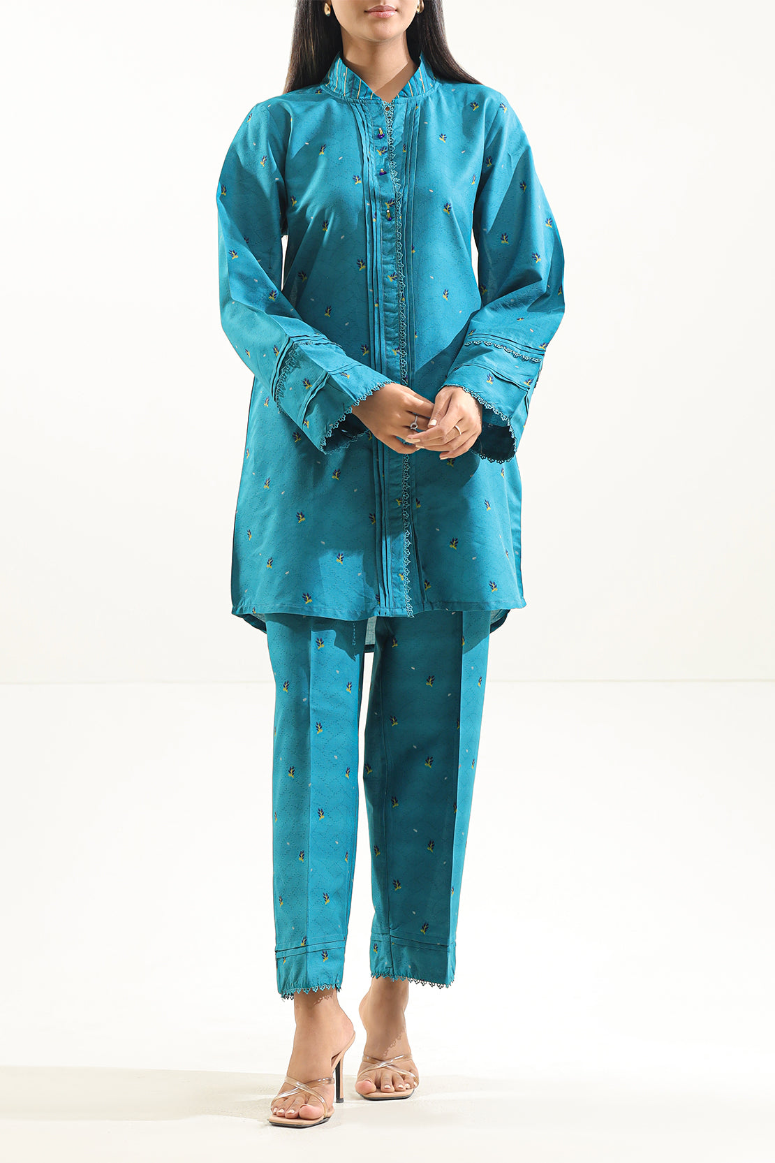 Stitched Cotton Jacquard Suit –(2PC Or Shirt) – SAYA