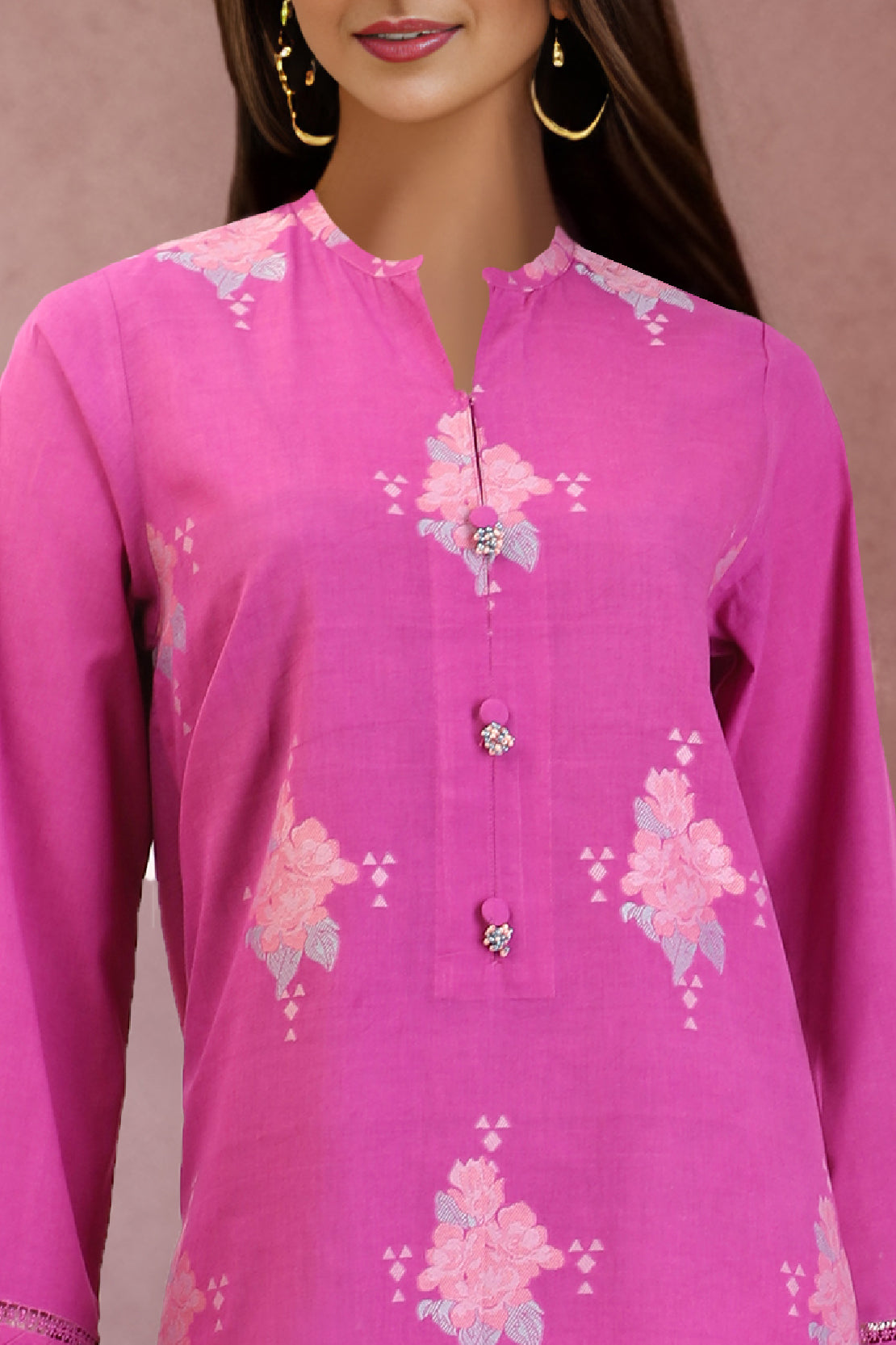 Yellow - Jacquard Embroidered Cotton 3pc Unstitched Dress Material 71