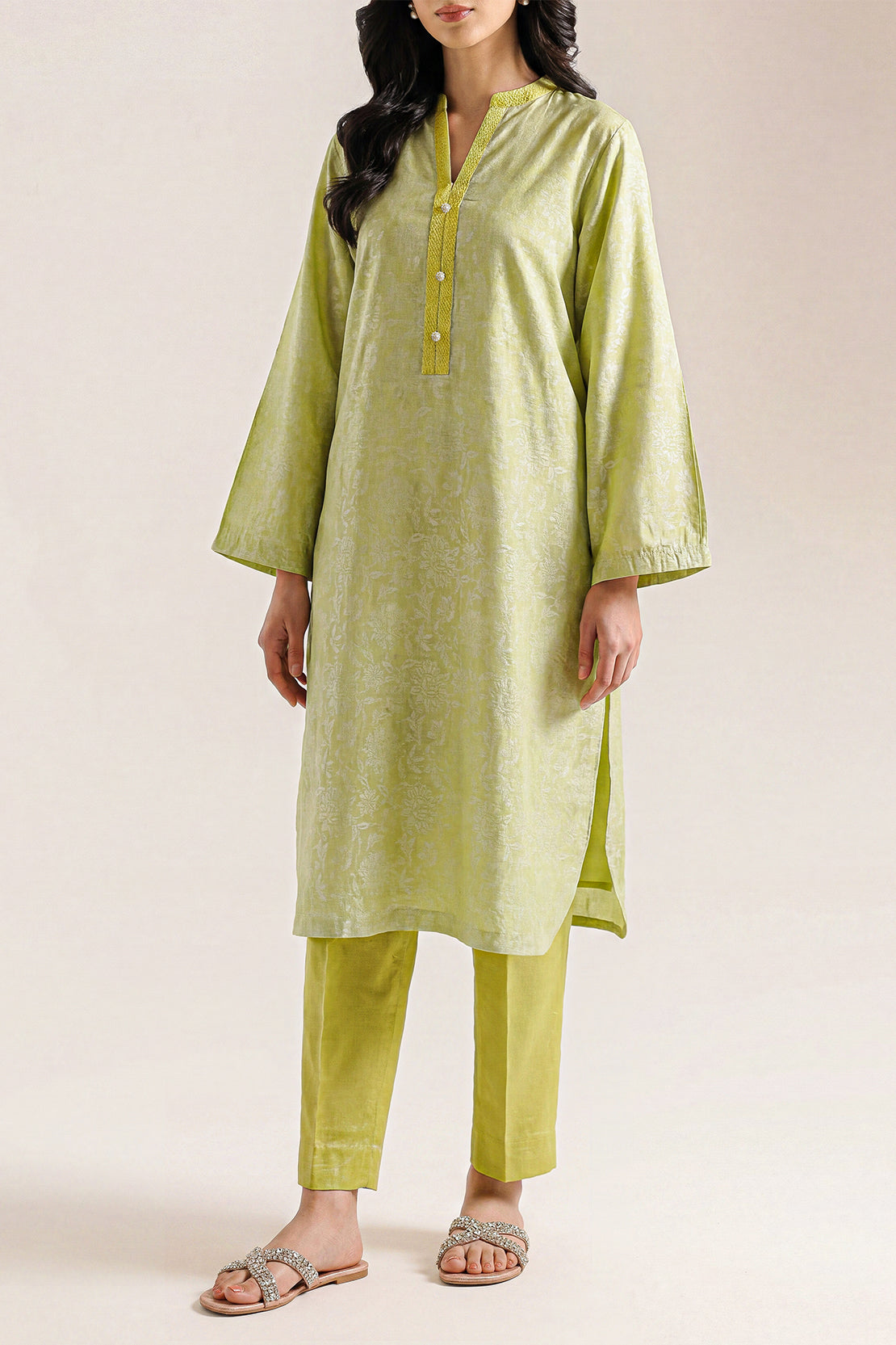 Jacquard Cotton Stitched Shirt – SAYA