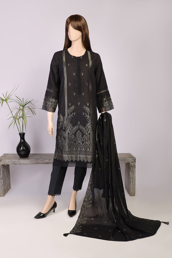 Unstitched Jacquard Cotton 2 Piece (Shirt/Dupatta)