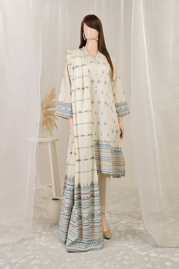 Unstitched Jacquard Cotton 2 Piece (Shirt/Dupatta)