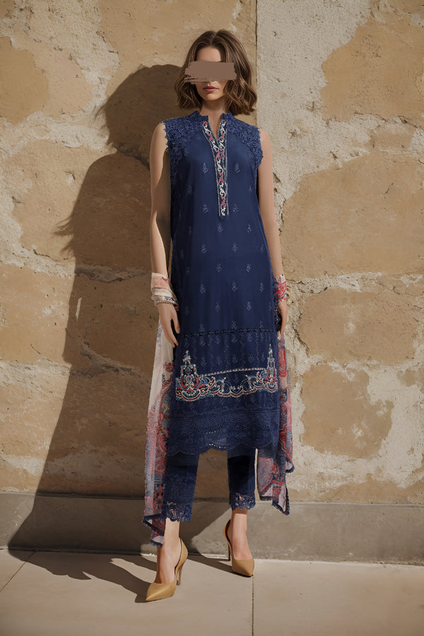 Unstitched Embroidered Jacquard Cotton 3 Piece