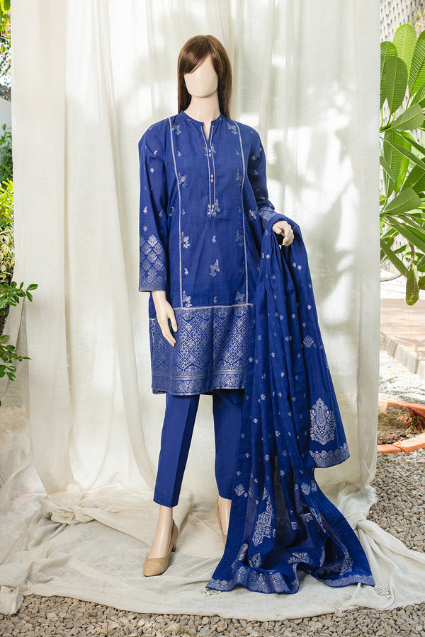 Unstitched Jacquard Cotton 2 Piece (Shirt/Dupatta)