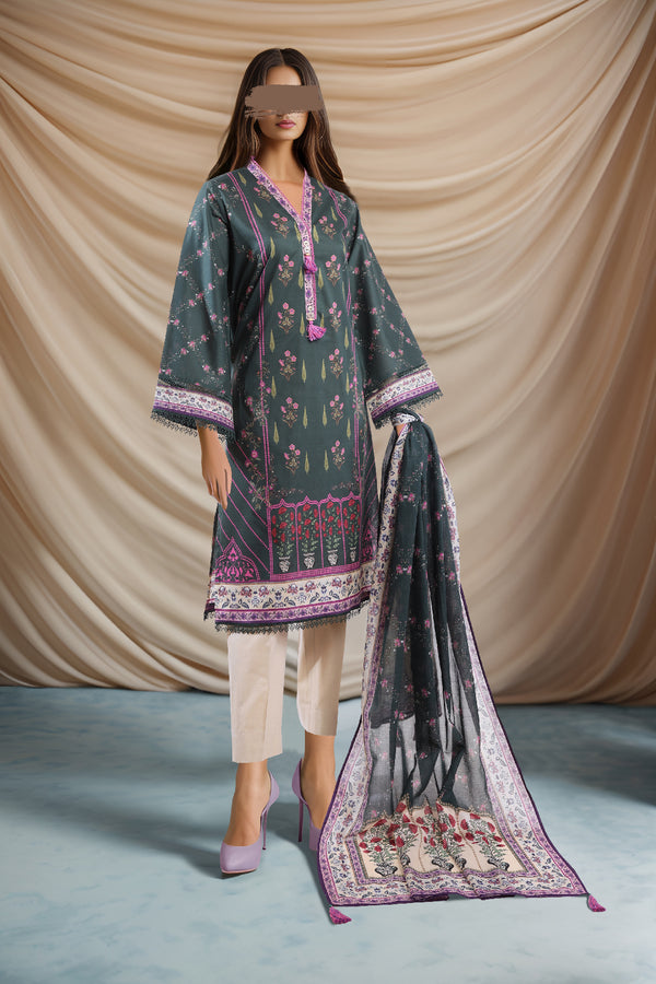 Unstitched Printed Lawn 2 Piece (Shirt/Dupatta) (Special Price)