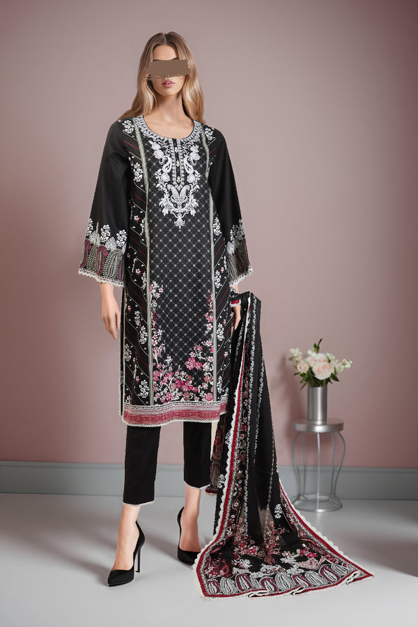 Unstitched Printed Lawn 3 Piece