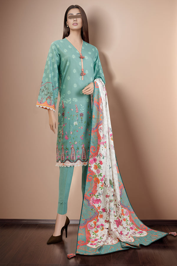 Unstitched Printed Lawn 2 Piece (Shirt/Trouser)