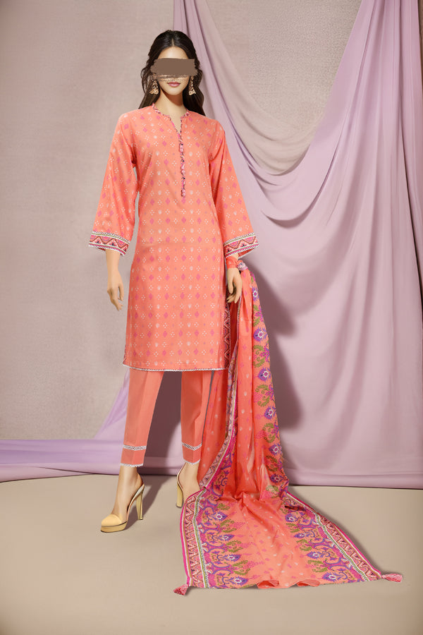 Unstitched Printed Lawn 3 Piece