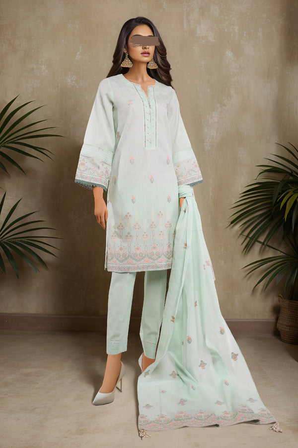 Unstitched Jacquard Cotton 3 Piece