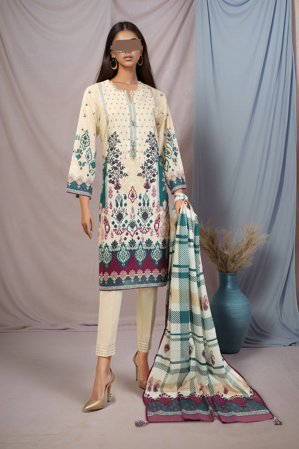 Unstitched Printed Lawn 3 Piece (Special Price)