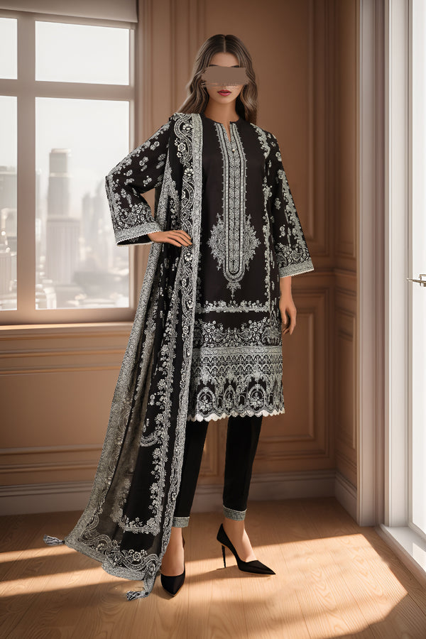 Unstitched Printed Lawn 3 Piece