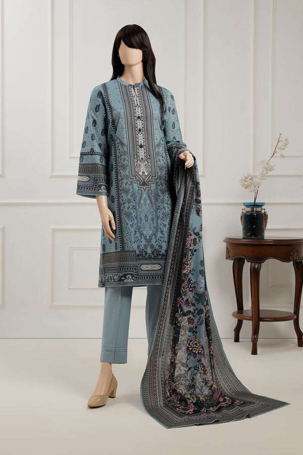 Unstitched Printed Lawn 3 Piece