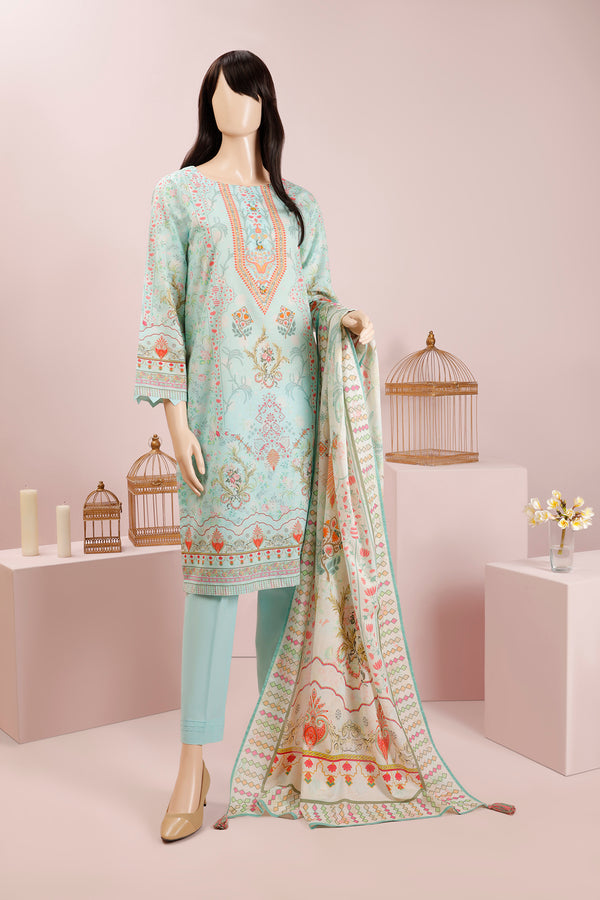 Unstitched Printed Lawn 3 Piece