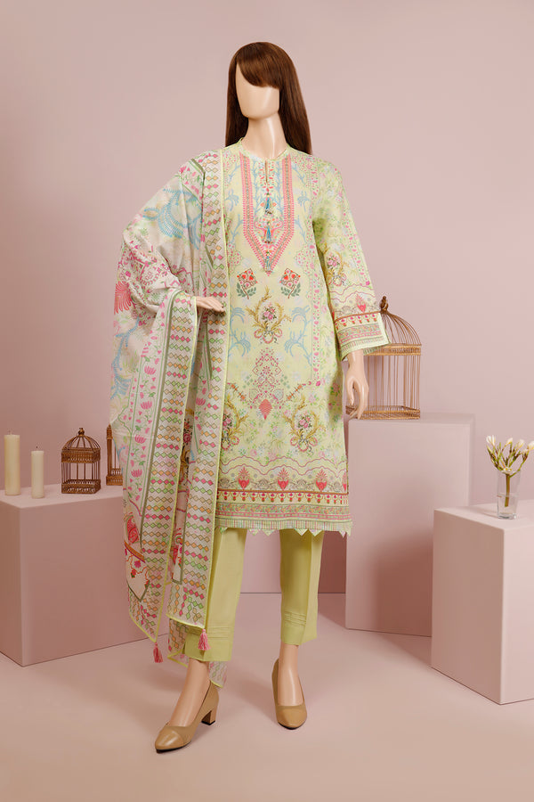 Unstitched Printed Lawn 3 Piece