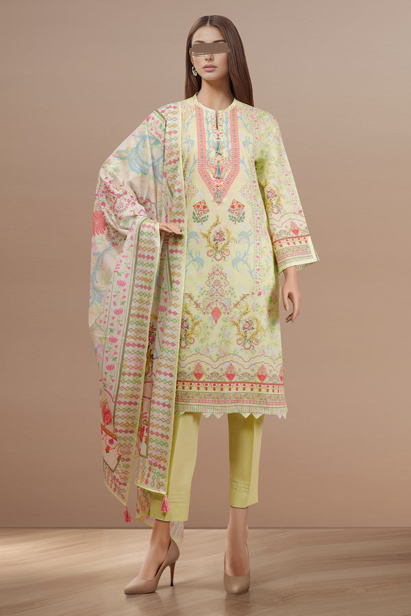 Unstitched Printed Lawn Shirt