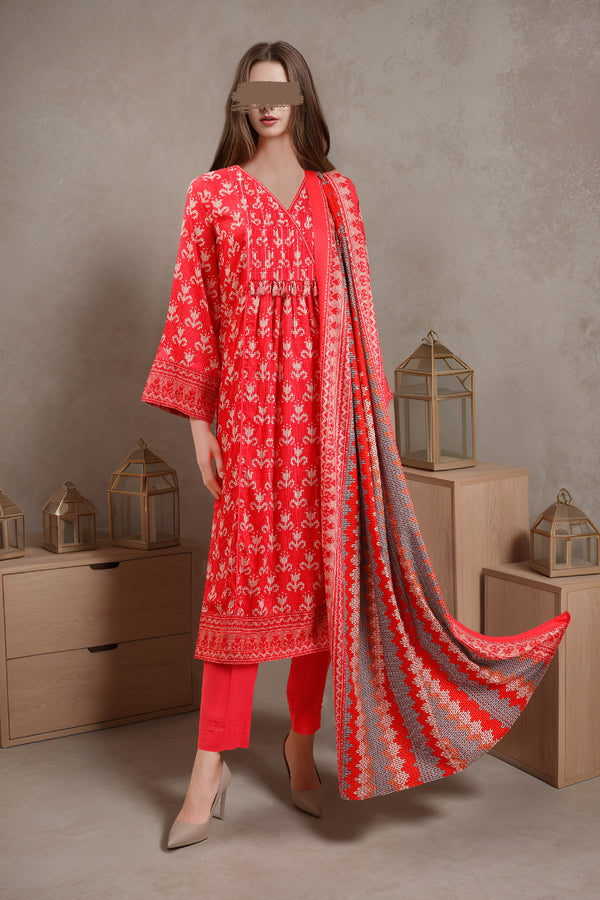 Unstitched Printed Arabic Lawn 3 Piece