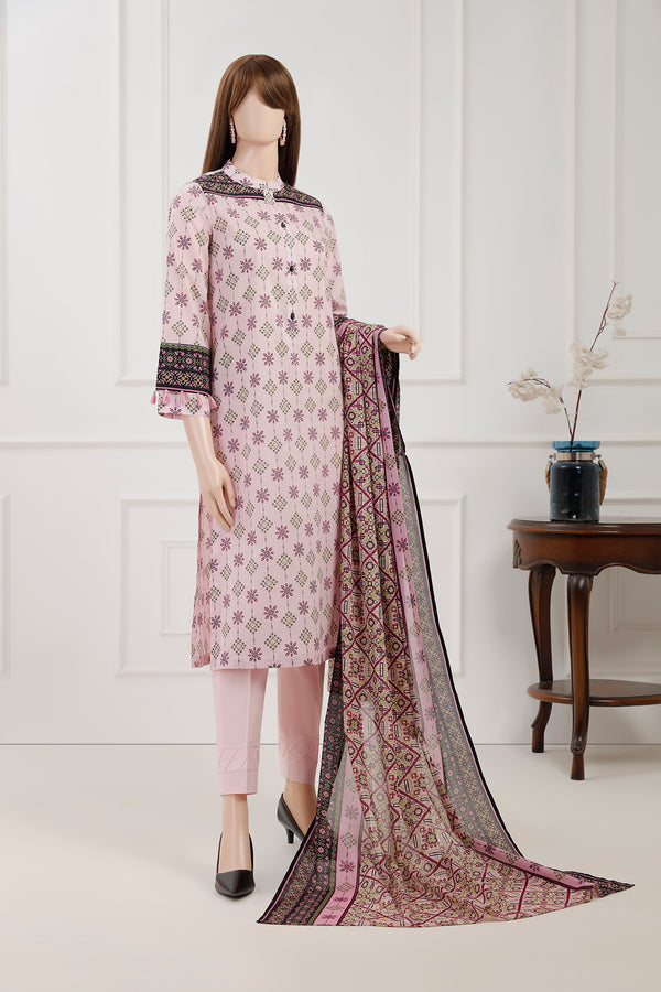 Unstitched Printed Lawn 3 Piece