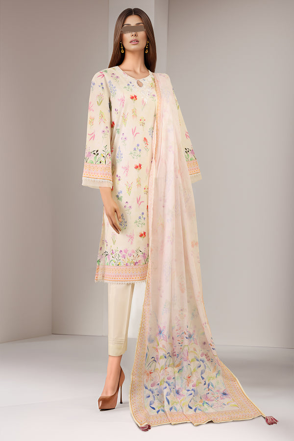 Unstitched Embroidered Lawn Shirt