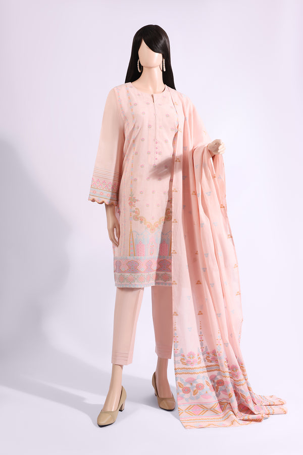 Unstitched Jacquard Cotton 3 Piece