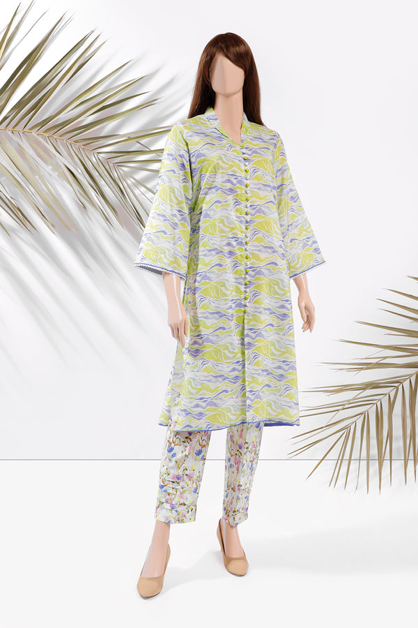 Unstitched Printed Lawn 2 Piece (Shirt/Trouser)