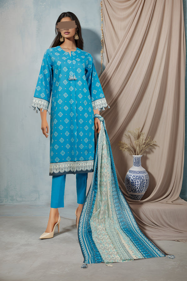 Unstitched Printed Lawn 2 Piece (Shirt/Trouser)