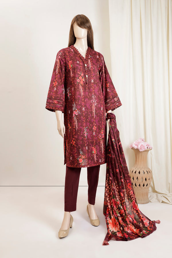 Unstitched Printed Lawn 2 Piece (Shirt/Dupatta)