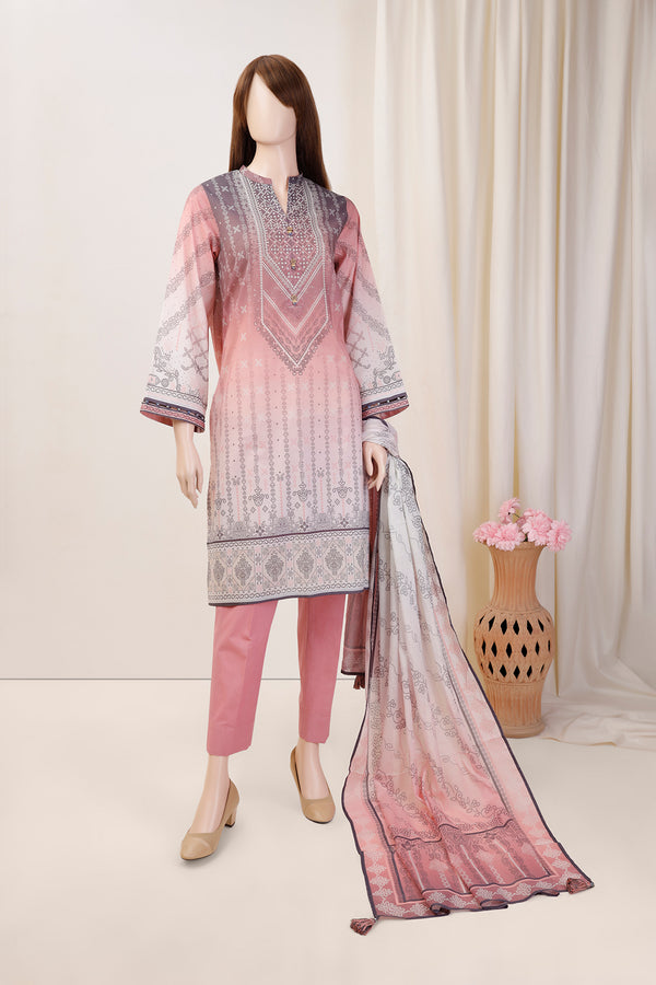 Unstitched Printed Lawn 3 Piece