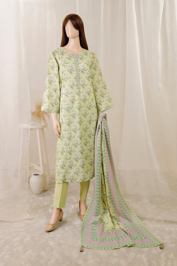 Unstitched Printed Lawn 3 Piece