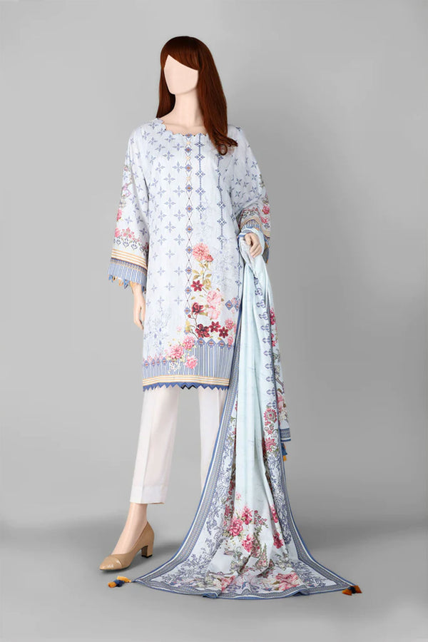 Unstitched Printed Lawn 3 Piece