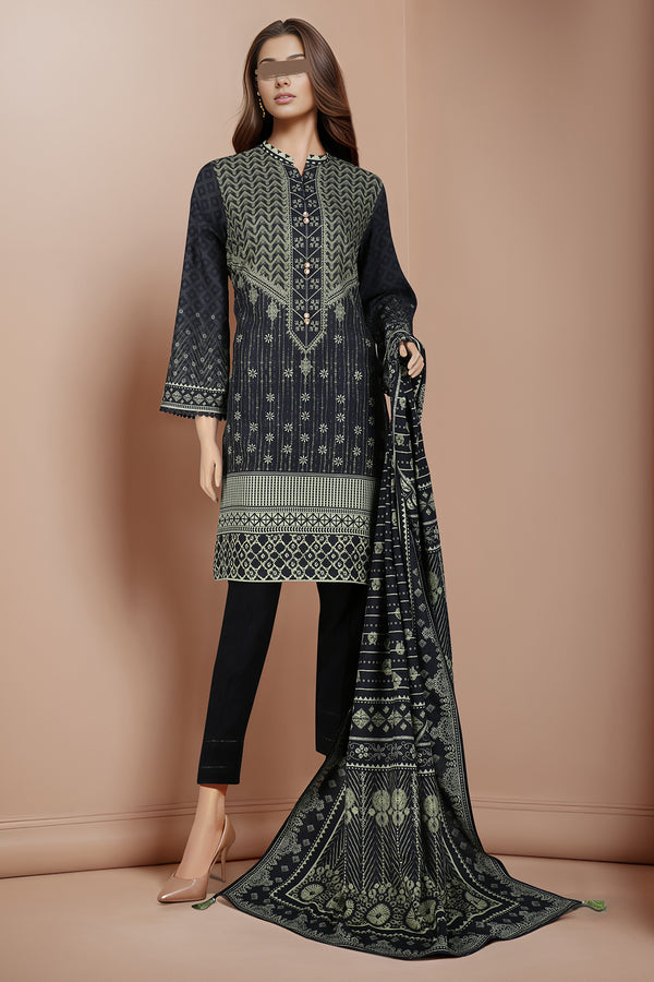 Unstitched Printed Lawn 3 Piece