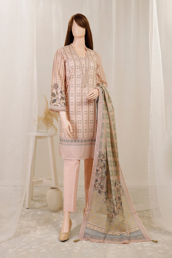 Unstitched Printed Lawn 3 Piece