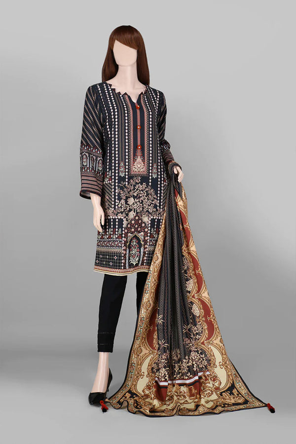 Unstitched Printed Lawn 3 Piece