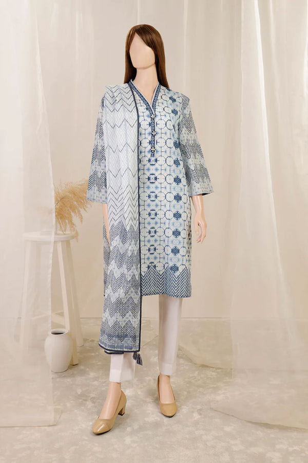 Unstitched Printed Lawn 3 Piece