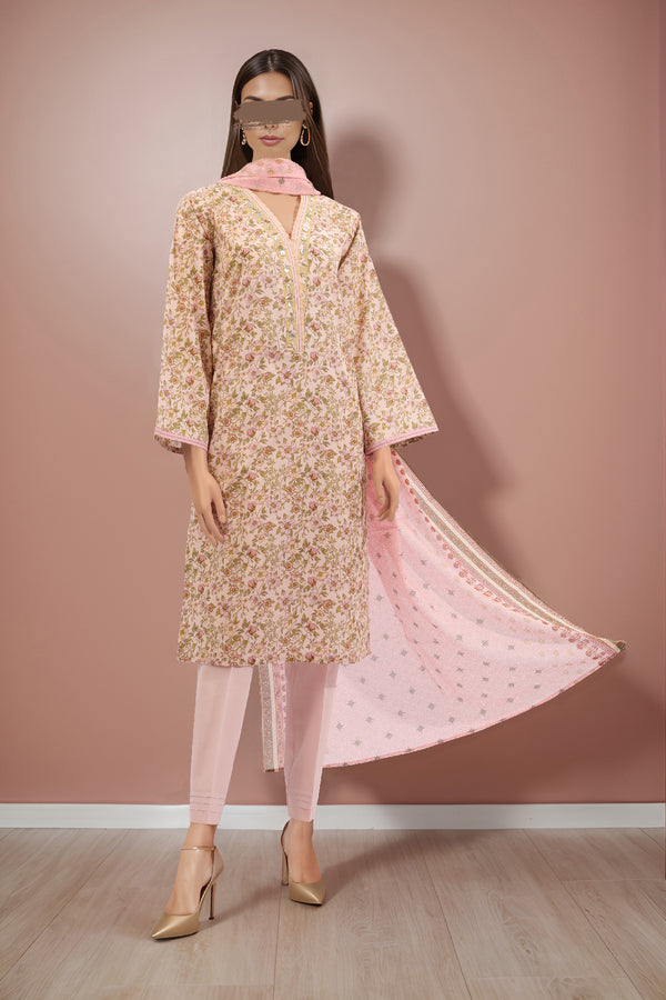 Unstitched Printed Lawn 2 Piece (Shirt/Trouser)