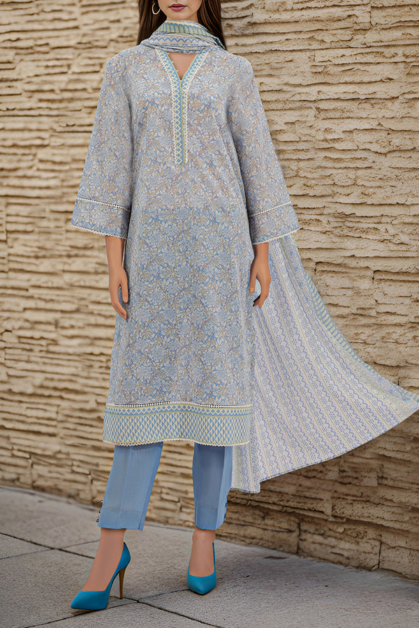 Unstitched Printed Lawn Shirt