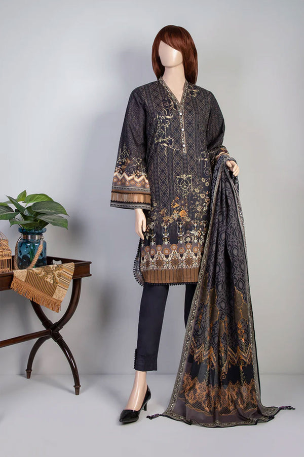 Unstitched Printed Lawn 3 Piece