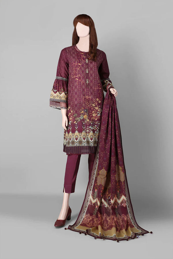 Unstitched Printed Lawn 3 Piece