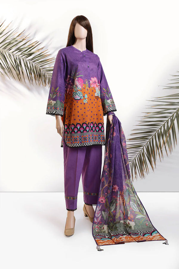 Unstitched Printed Lawn 3 Piece