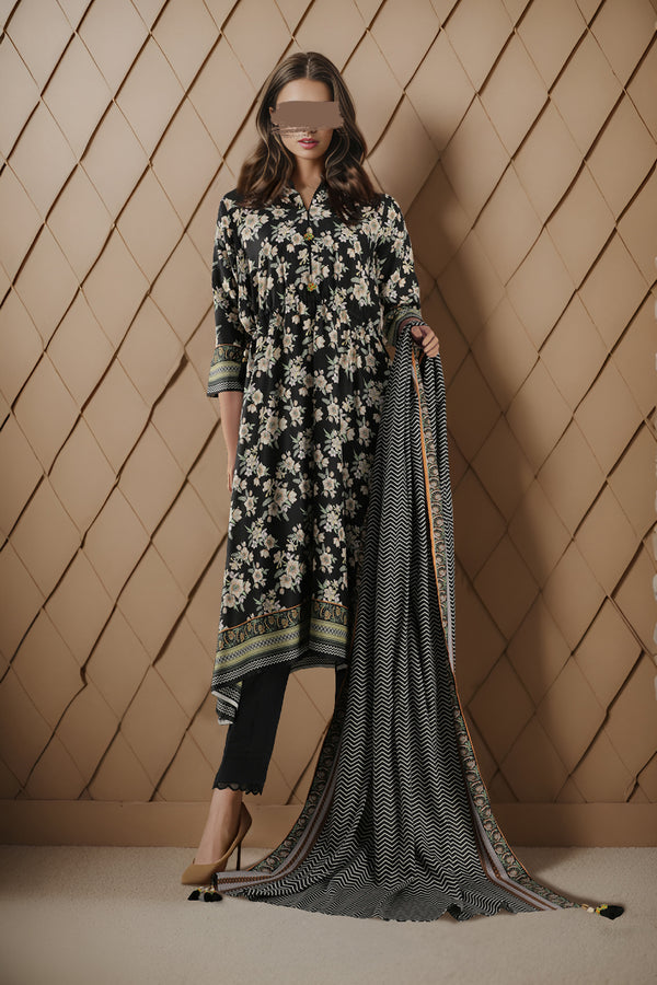 Unstitched Printed Lawn 3 Piece