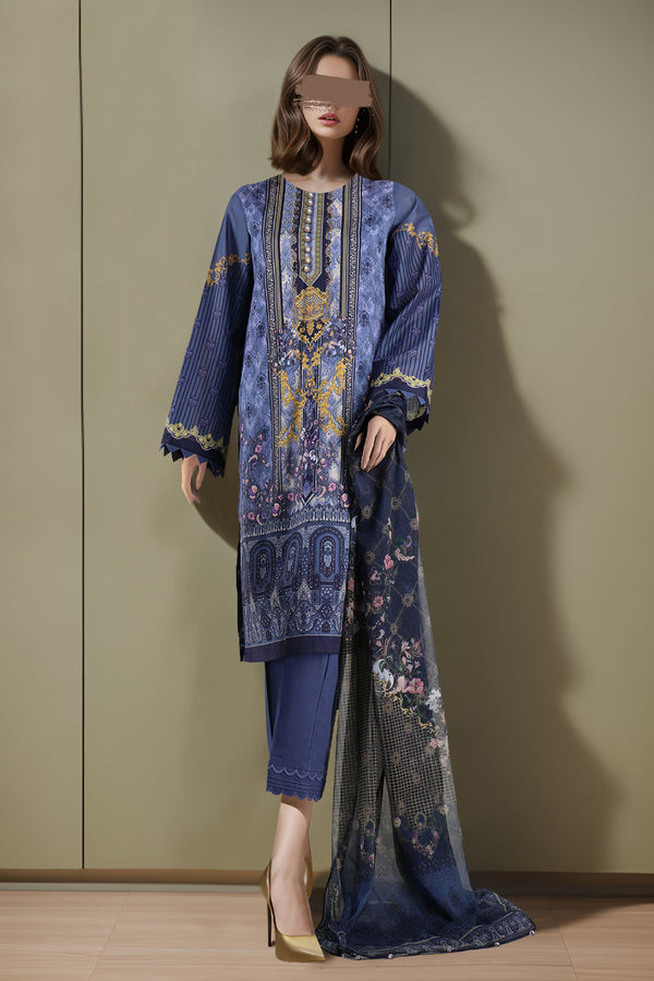 Unstitched Printed Lawn 3 Piece