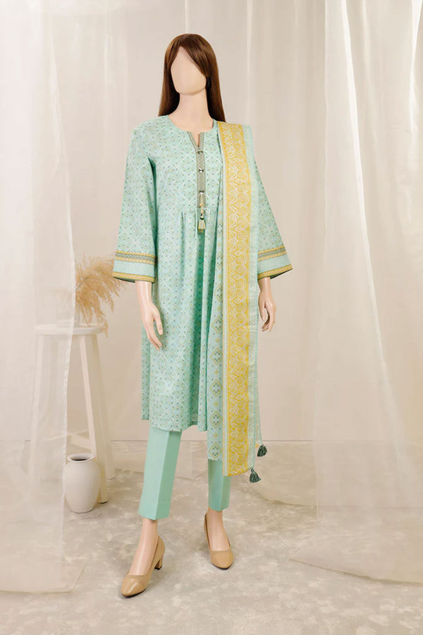 Unstitched Printed Lawn 3 Piece