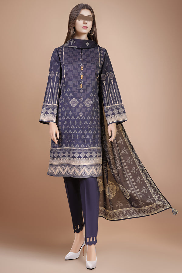 Unstitched Printed Lawn 3 Piece