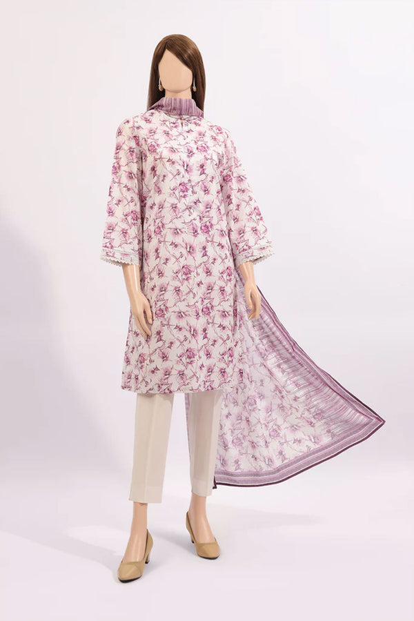 Unstitched Printed Lawn 3 Piece