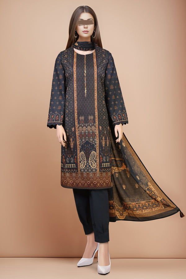 Unstitched Printed Lawn 3 Piece