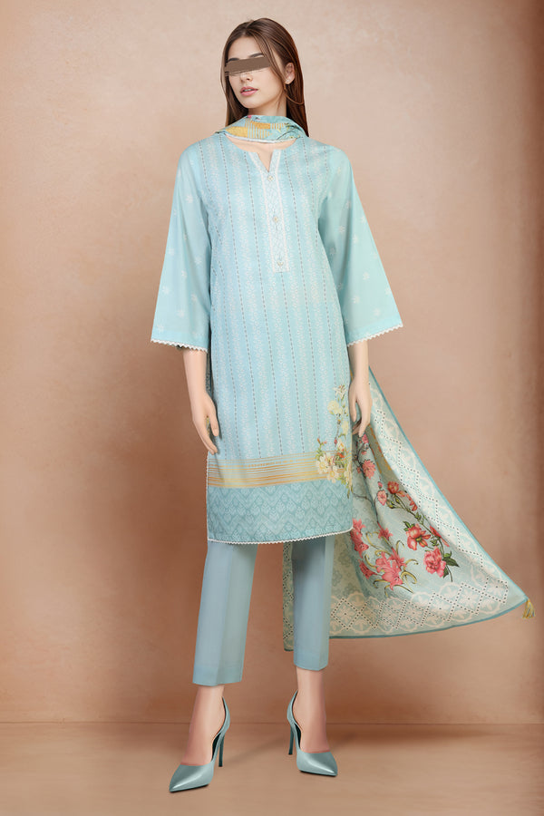 Unstitched Printed Lawn 2 Piece (Shirt/Trouser)